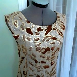 Alice and Olivia Leopard Metallic Sequin Dress